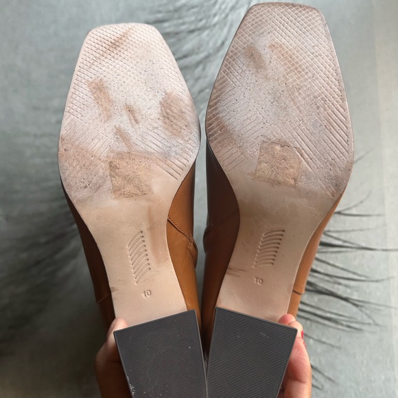 🌸PAIGE🌸 Farah Square Toe Bootie In Cognac Boots Size:10 - Picture 16 of 16